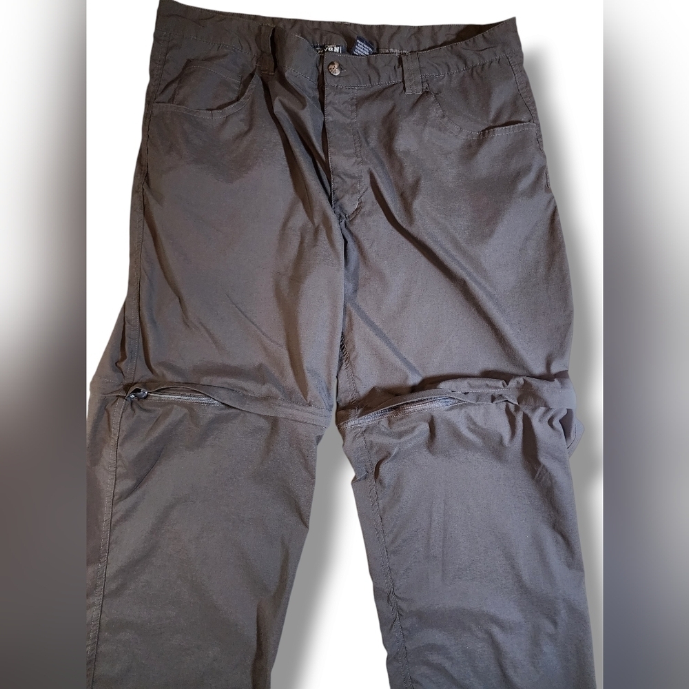 Canyon Creek Mens XL Gray Nylon Convertible Outdoor Pants Zip into Shorts - Picture 3 of 7